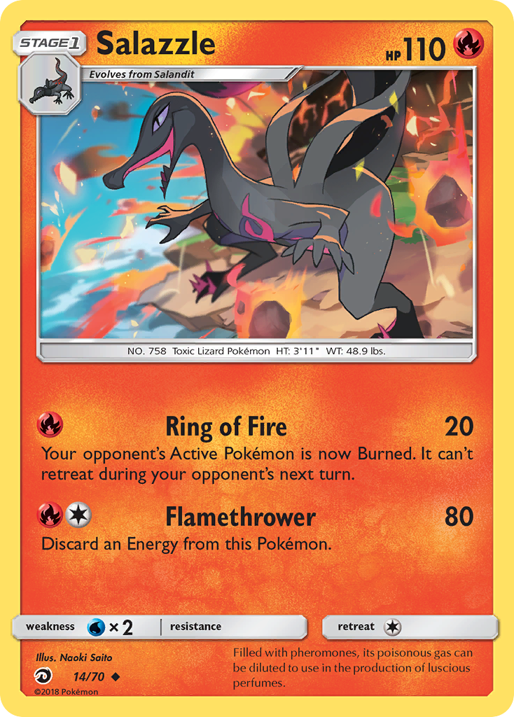 Salazzle (14/70) [Sun & Moon: Dragon Majesty] | Arkham Games and Comics