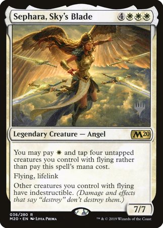 Sephara, Sky's Blade [Core Set 2020 Promos] | Arkham Games and Comics