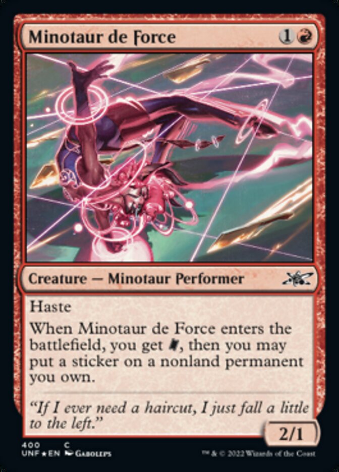 Minotaur de Force (Galaxy Foil) [Unfinity] | Arkham Games and Comics