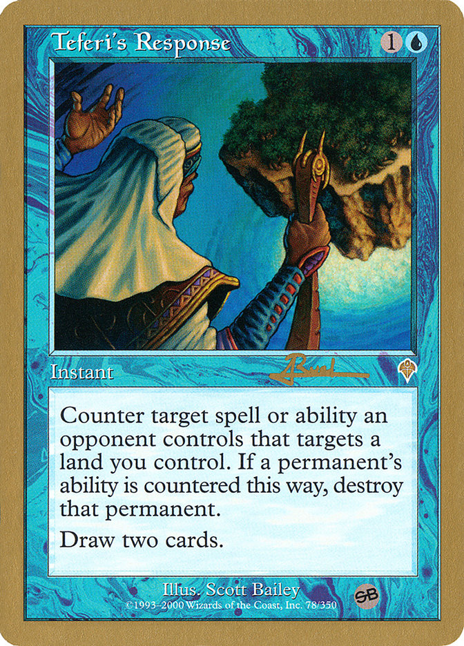 Teferi's Response (Antoine Ruel) (SB) [World Championship Decks 2001] | Arkham Games and Comics