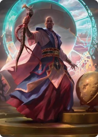 Teferi, Who Slows the Sunset Art Card [Innistrad: Midnight Hunt Art Series] | Arkham Games and Comics