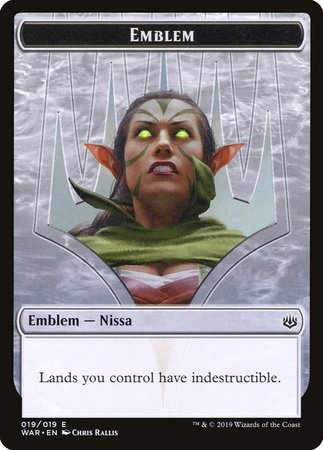 Emblem - Nissa, Who Shakes the World [War of the Spark Tokens] | Arkham Games and Comics