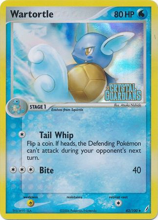 Wartortle (43/100) (Stamped) [EX: Crystal Guardians] | Arkham Games and Comics