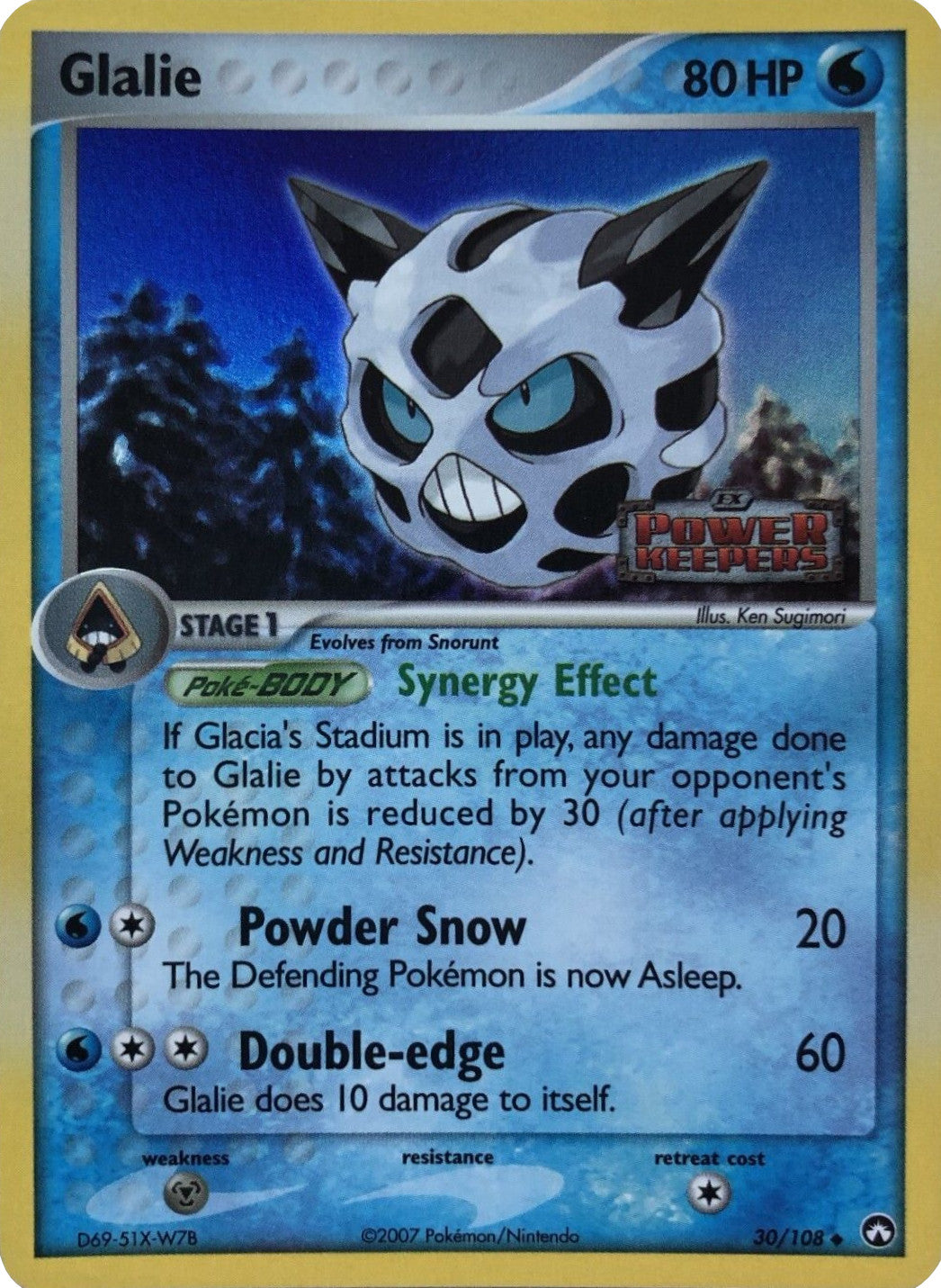 Glalie (30/108) (Stamped) [EX: Power Keepers] | Arkham Games and Comics