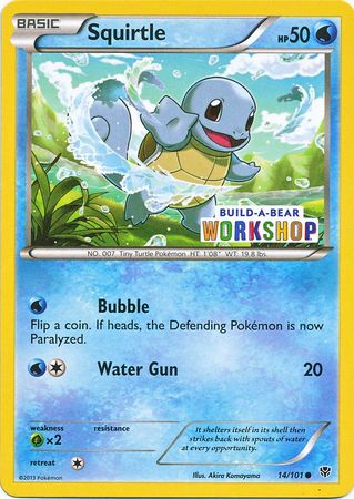 Squirtle (14/101) (Build A Bear Workshop Exclusive) [Black & White: Plasma Blast] | Arkham Games and Comics