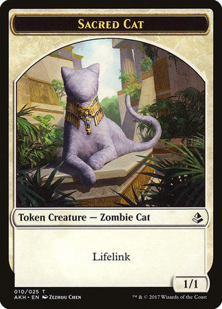Sacred Cat Token [Amonkhet Tokens] | Arkham Games and Comics