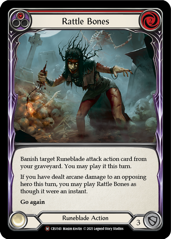 Rattle Bones [U-CRU143] (Crucible of War Unlimited)  Unlimited Rainbow Foil | Arkham Games and Comics