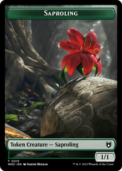 Faerie // Saproling Double-Sided Token [Wilds of Eldraine Commander Tokens] | Arkham Games and Comics
