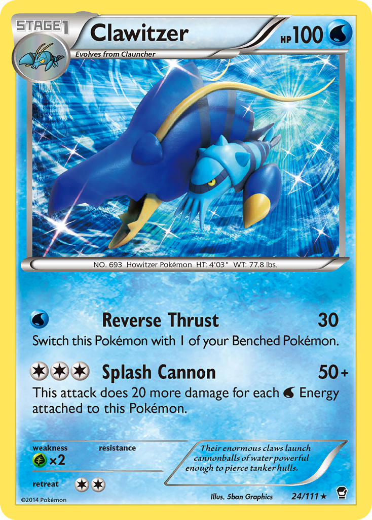 Clawitzer (24/111) [XY: Furious Fists] | Arkham Games and Comics