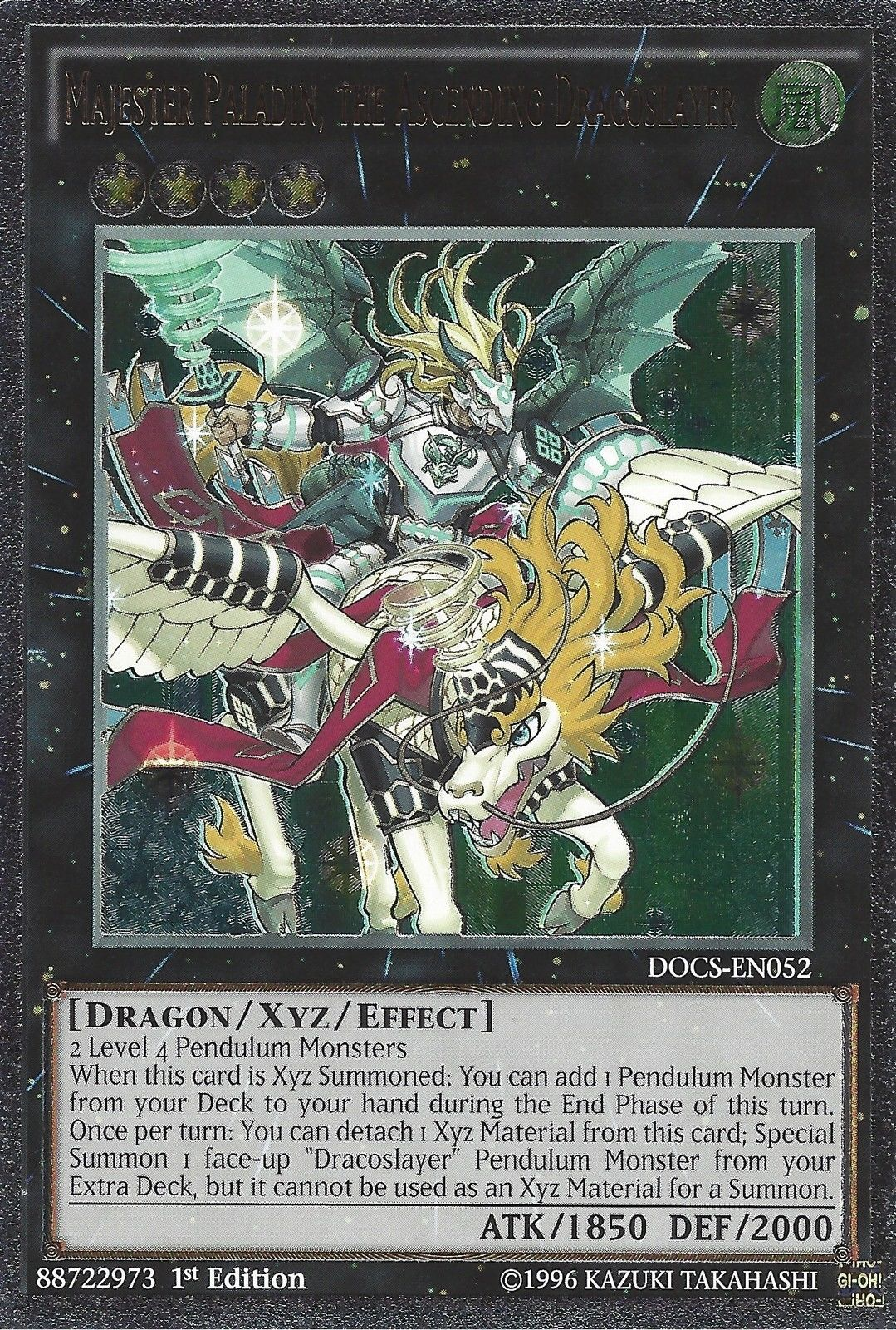 Majester Paladin, the Ascending Dracoslayer (UTR) [DOCS-EN052] Ultimate Rare | Arkham Games and Comics