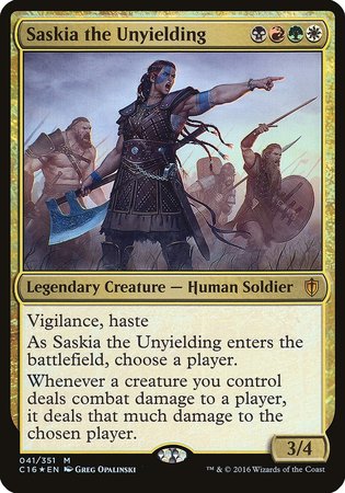 Saskia the Unyielding (Commander 2016) [Commander 2016 Oversized] | Arkham Games and Comics
