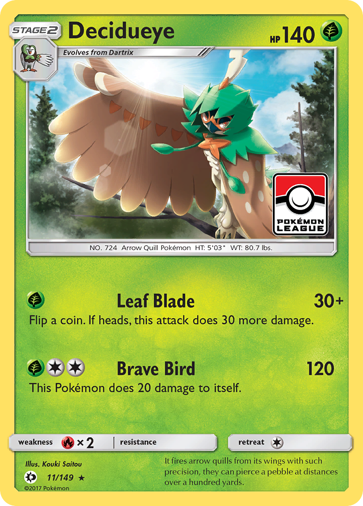 Decidueye (11/149) [Sun & Moon: Base Set] | Arkham Games and Comics