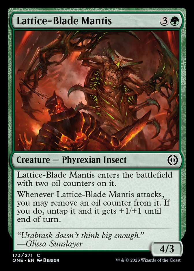 Lattice-Blade Mantis [Phyrexia: All Will Be One] | Arkham Games and Comics