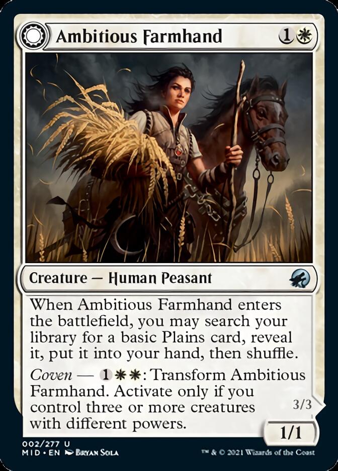 Ambitious Farmhand // Seasoned Cathar [Innistrad: Midnight Hunt] | Arkham Games and Comics