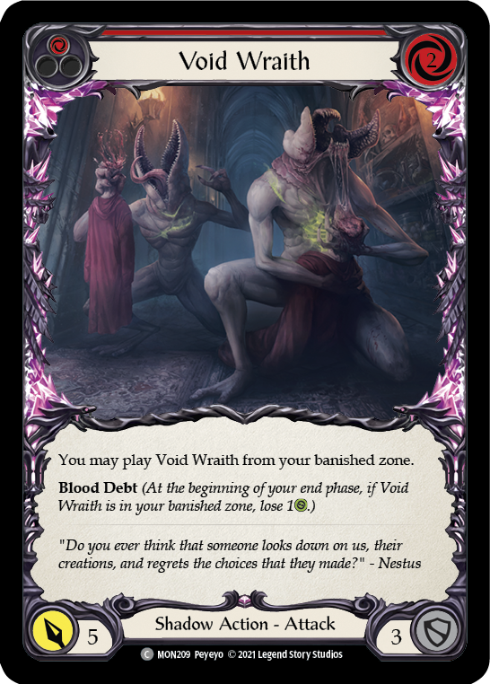 Void Wraith (Red) [MON209-RF] (Monarch)  1st Edition Rainbow Foil | Arkham Games and Comics