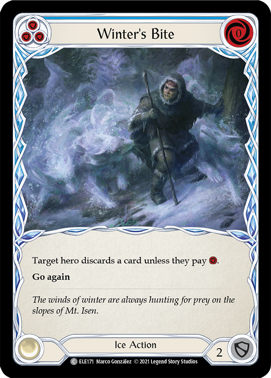 Winter's Bite (Blue) [ELE171] (Tales of Aria)  1st Edition Rainbow Foil | Arkham Games and Comics