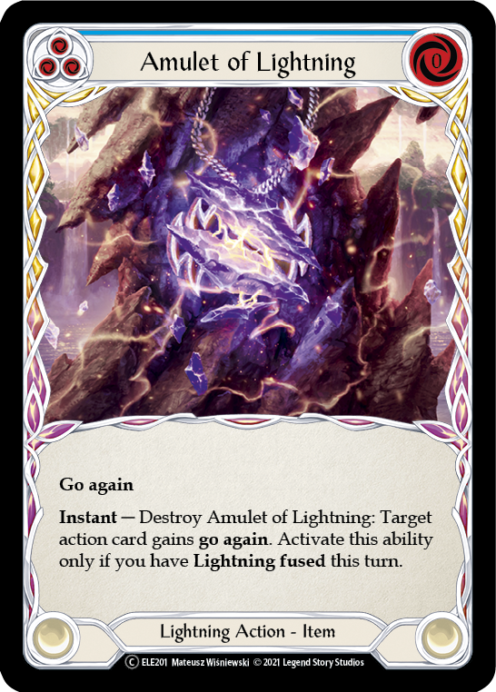 Amulet of Lightning [U-ELE201] (Tales of Aria Unlimited)  Unlimited Rainbow Foil | Arkham Games and Comics