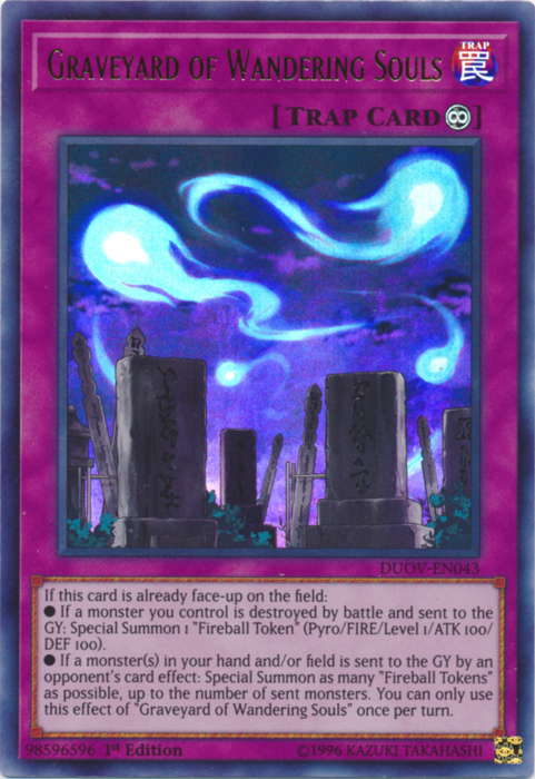 Graveyard of Wandering Souls [DUOV-EN043] Ultra Rare | Arkham Games and Comics