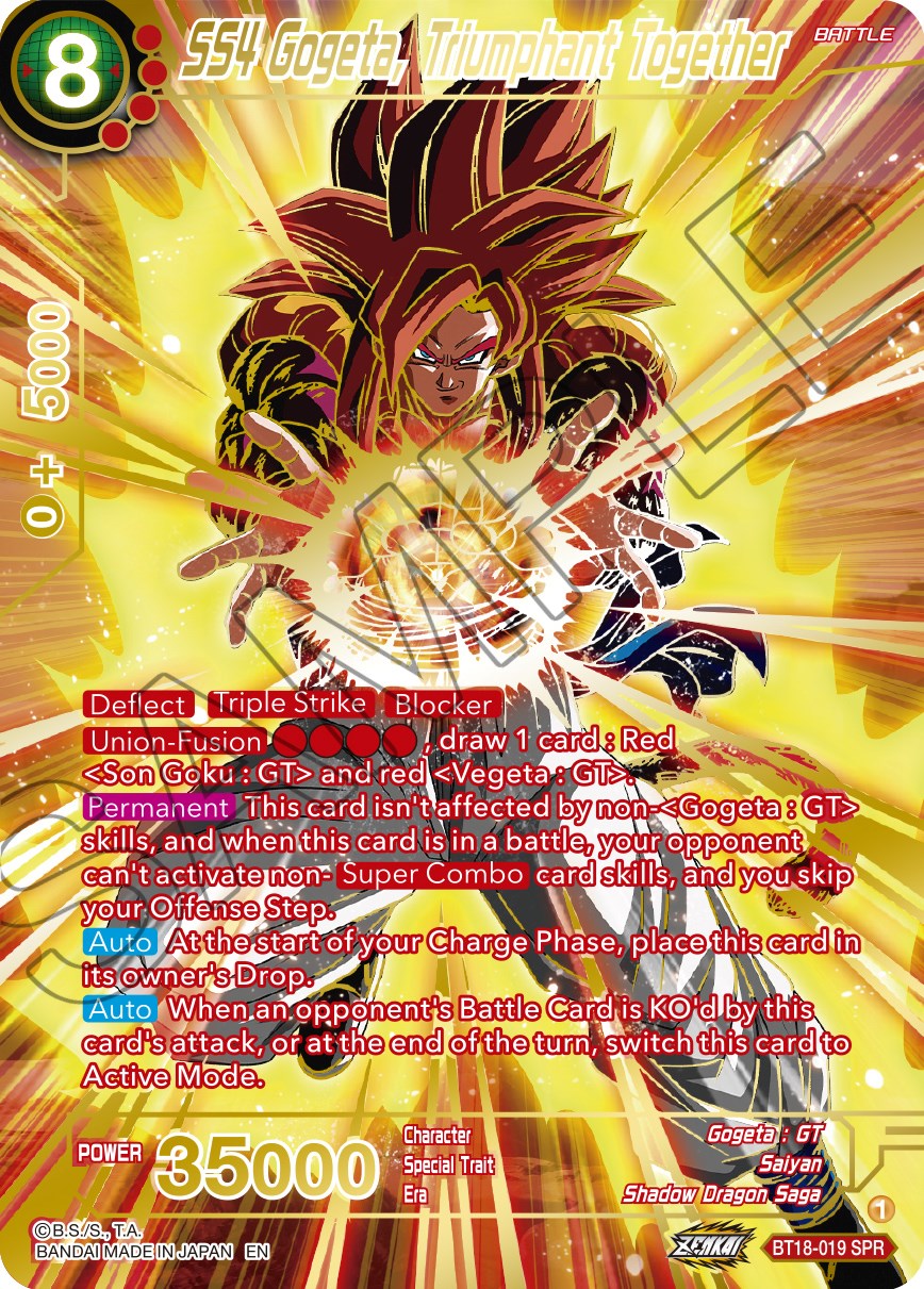 SS4 Gogeta, Triumphant Together (SPR) (BT18-019) [Dawn of the Z-Legends] | Arkham Games and Comics