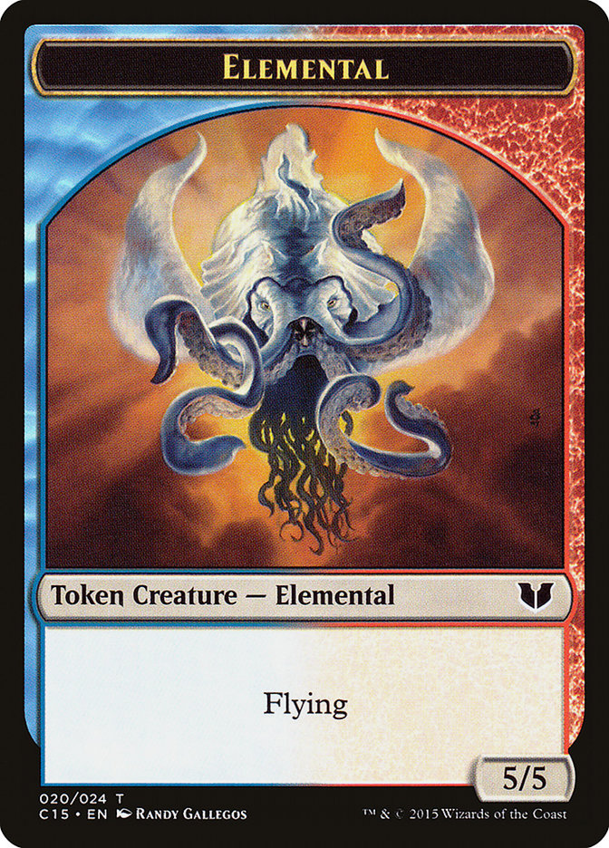 Drake // Elemental (020) Double-Sided Token [Commander 2015 Tokens] | Arkham Games and Comics