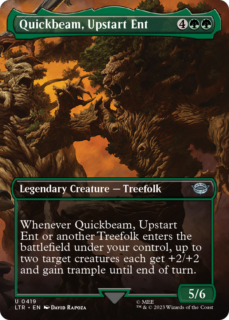 Quickbeam, Upstart Ent (Borderless Alternate Art) [The Lord of the Rings: Tales of Middle-Earth] | Arkham Games and Comics