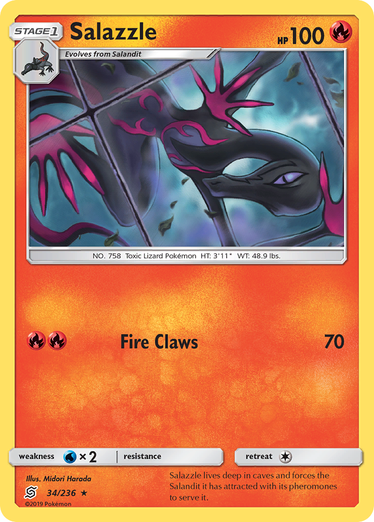 Salazzle (34/236) [Sun & Moon: Unified Minds] | Arkham Games and Comics