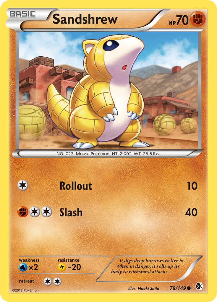 Sandshrew (78/149) [Black & White: Boundaries Crossed] | Arkham Games and Comics