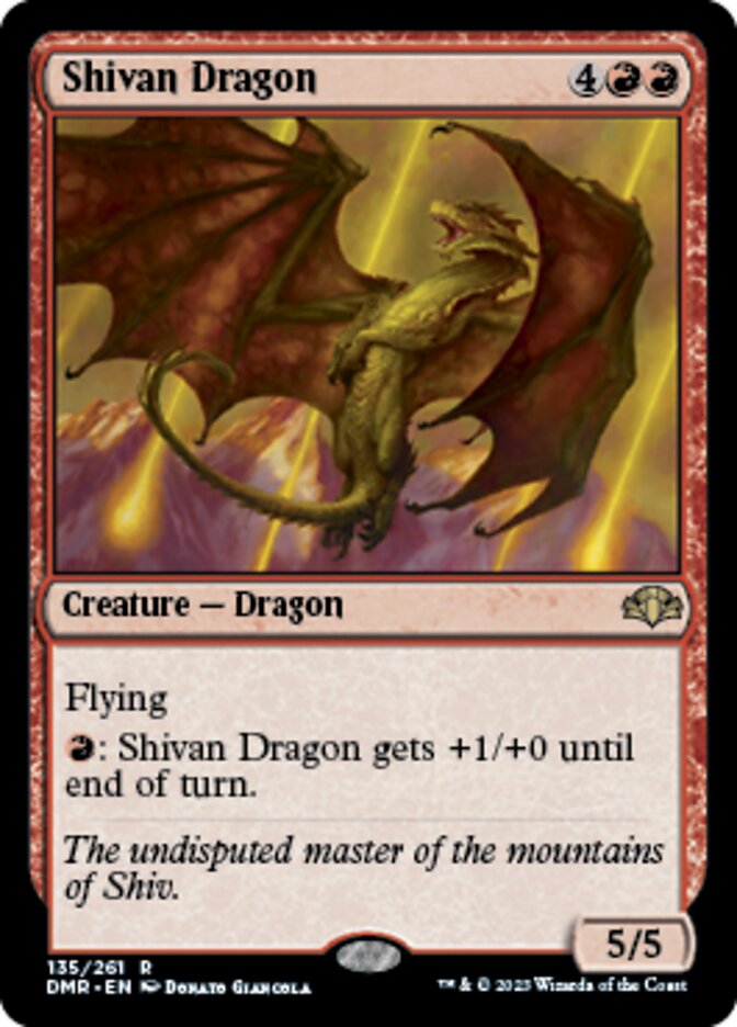 Shivan Dragon [Dominaria Remastered] | Arkham Games and Comics