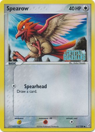 Spearow (61/100) (Stamped) [EX: Crystal Guardians] | Arkham Games and Comics