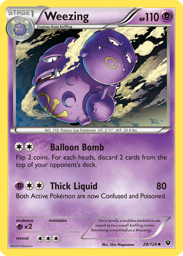 Weezing (28/124) [XY: Fates Collide] | Arkham Games and Comics