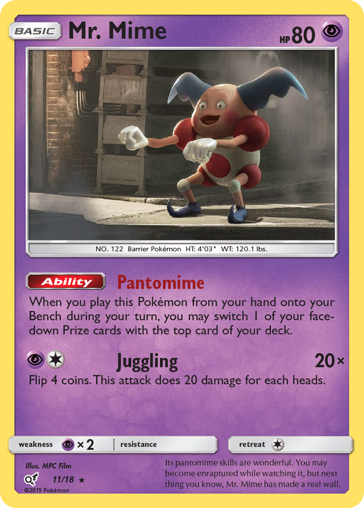 Mr. Mime (11/18) [Sun & Moon: Detective Pikachu] | Arkham Games and Comics