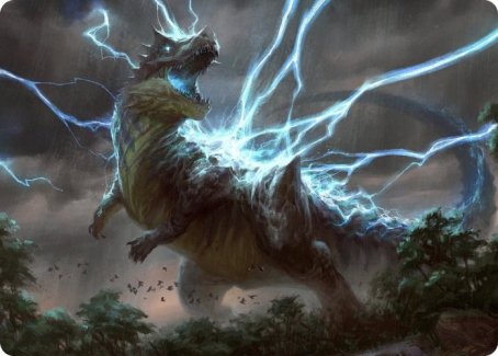 Thrasta, Tempest's Roar Art Card (41) [Modern Horizons 2 Art Series] | Arkham Games and Comics