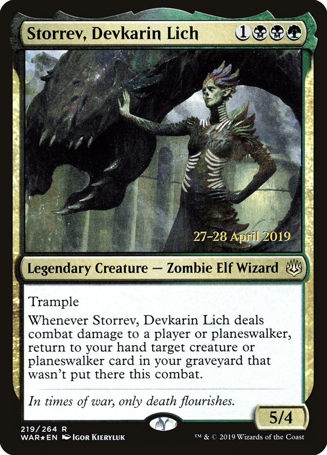 Storrev, Devkarin Lich  [War of the Spark Prerelease Promos] | Arkham Games and Comics