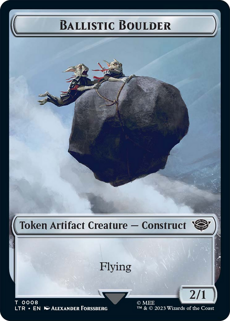 Ballistic Boulder // Food Token (09) Double-Sided Token [The Lord of the Rings: Tales of Middle-Earth Tokens] | Arkham Games and Comics