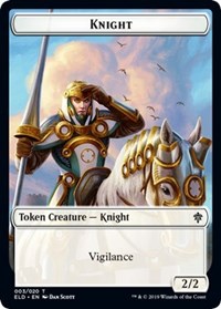 Knight // Food (17) Double-sided Token [Throne of Eldraine Tokens] | Arkham Games and Comics