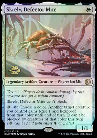 Skrelv, Defector Mite [Phyrexia: All Will Be One Prerelease Promos] | Arkham Games and Comics