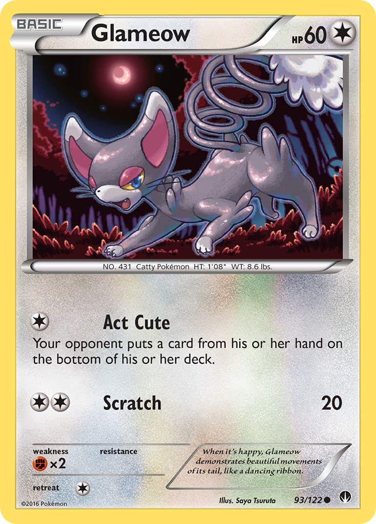 Glameow (93/122) [XY: BREAKpoint] | Arkham Games and Comics