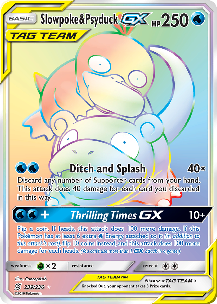 Slowpoke & Psyduck GX (239/236) [Sun & Moon: Unified Minds] | Arkham Games and Comics