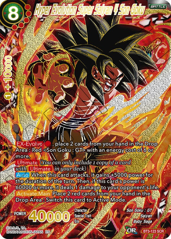 Hyper Evolution Super Saiyan 4 Son Goku (SCR) (BT3-123) [5th Anniversary Set] | Arkham Games and Comics