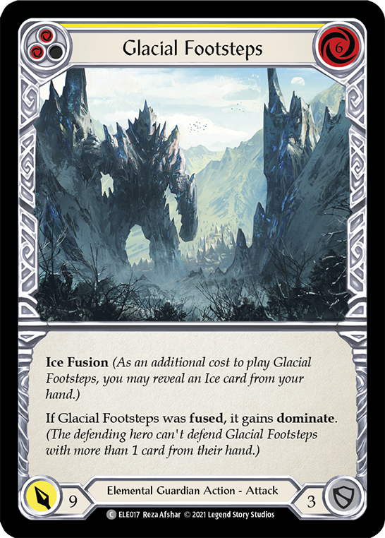 Glacial Footsteps (Yellow) [ELE017] (Tales of Aria)  1st Edition Rainbow Foil | Arkham Games and Comics