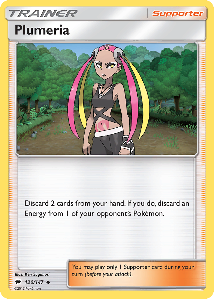 Plumeria (120/147) [Sun & Moon: Burning Shadows] | Arkham Games and Comics