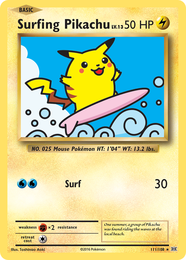 Surfing Pikachu (111/108) [XY: Evolutions] | Arkham Games and Comics