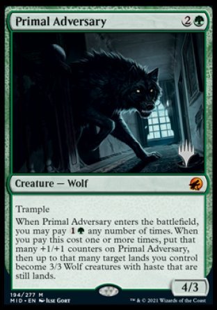 Primal Adversary (Promo Pack) [Innistrad: Midnight Hunt Promos] | Arkham Games and Comics