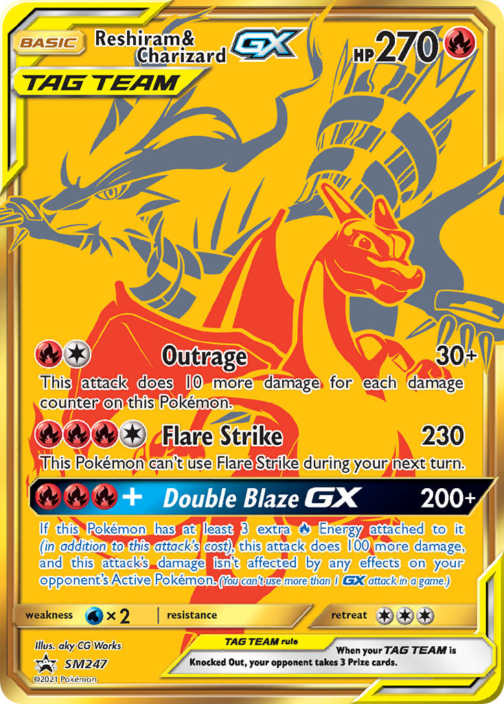 Reshiram & Charizard GX (SM247) (Jumbo Card) [Sun & Moon: Black Star Promos] | Arkham Games and Comics