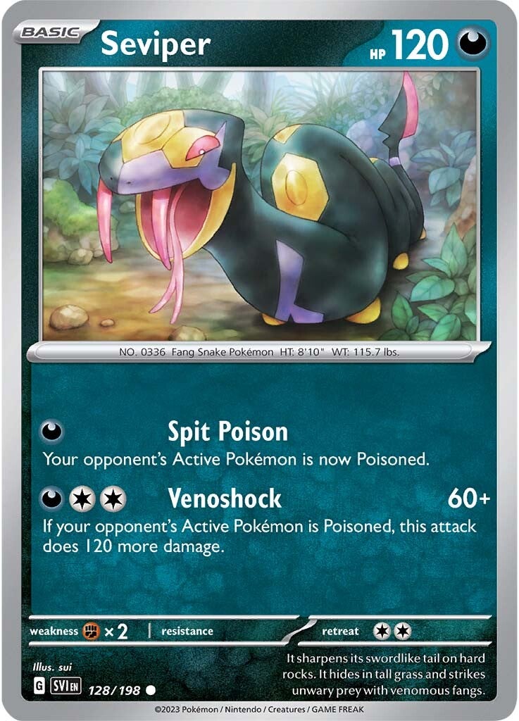 Seviper (128/198) [Scarlet & Violet: Base Set] | Arkham Games and Comics