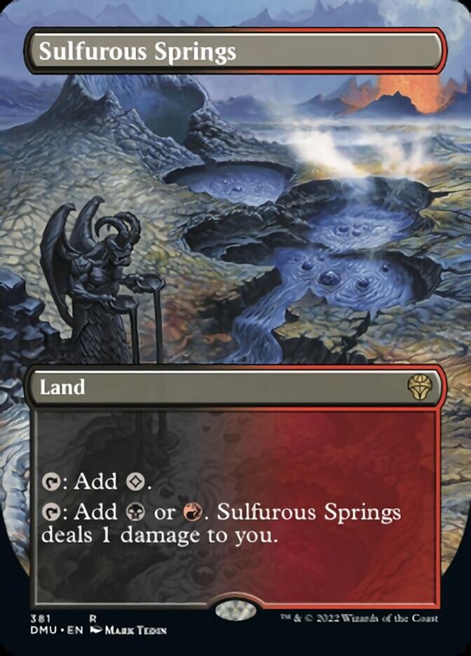 Sulfurous Springs (Borderless Alternate Art) [Dominaria United] | Arkham Games and Comics