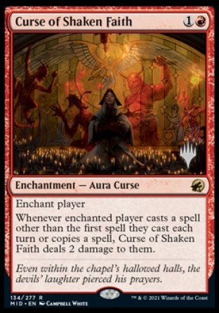 Curse of Shaken Faith (Promo Pack) [Innistrad: Midnight Hunt Promos] | Arkham Games and Comics