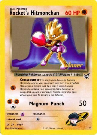 Rocket's Hitmonchan (9) (Jumbo Card) [Best of Promos] | Arkham Games and Comics