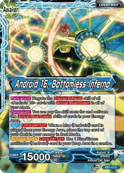 Android 16 // Android 16, Bottomless Inferno (EB1-12) [Battle Evolution Booster] | Arkham Games and Comics