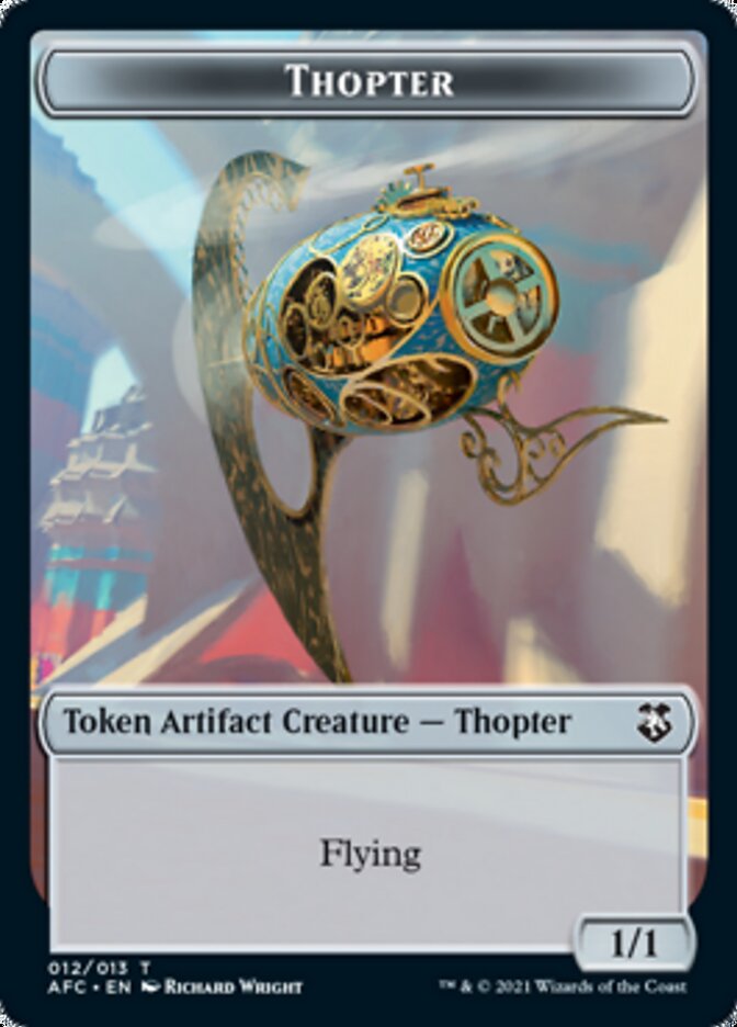 Thopter // Treasure Double-sided Token [Dungeons & Dragons: Adventures in the Forgotten Realms Commander Tokens] | Arkham Games and Comics